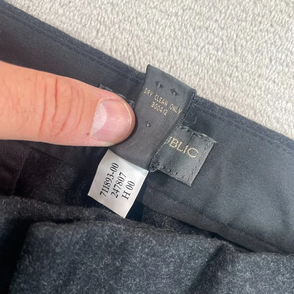 Vintage Banana Republic Stretch Pants‎ Men 34x31 Charcoal Grey Wool Blend Preppy